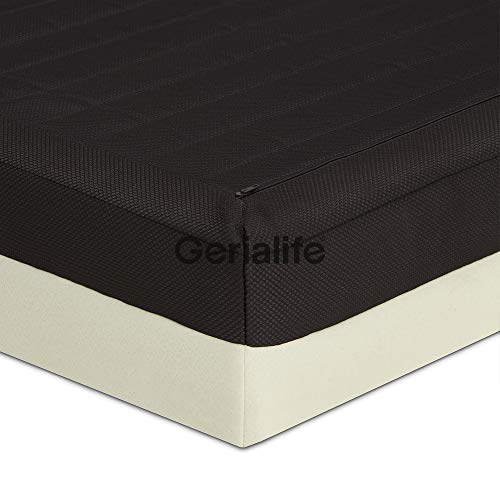 Gerialife® Cama articulada con colchón ortopédico viscoelástico 20 cm. (90x190, Gris Grafito)