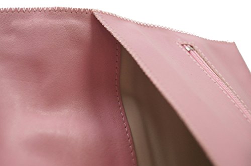 GERMANUS Estuche Bolsa Bolso de tabaco de cuero genuino, Made in EU - Rosa