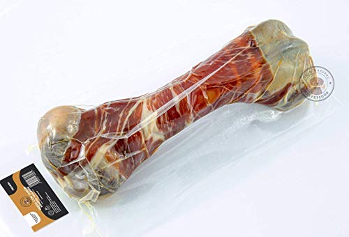 Gespetfood Hueso para Perros - Pack 4 Uds. - Hueso con Jamón para Perros con Sabor único - Mordedor para Perros - Mantiene Las Encías Saludables - 100% Orgánico - Fabricado en España