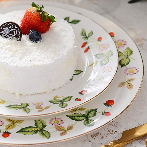 GHJA Soporte para Pasteles de cerámica de 2 Capas, Soporte para meriendas para el té de la Tarde, Plato para Pasteles, Plato para Frutas, decoración y presentación de Pasteles para Bodas y Cumple