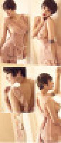 GHJX Ropa erótica de Mujer Lencería Sexy Encaje Sexy Lado Cocina Dama tentación Halter Traje de Talla Grande