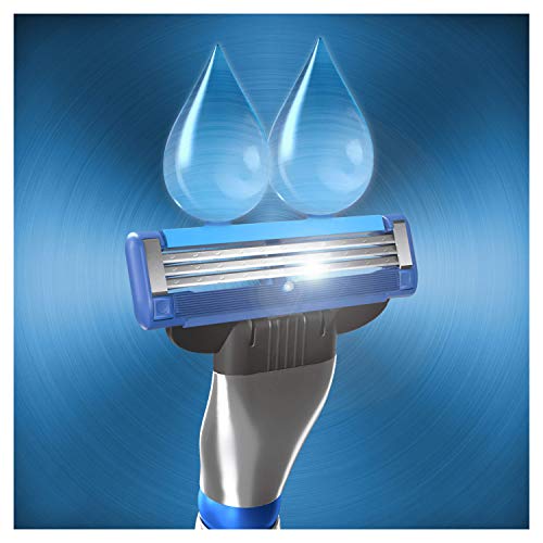 Gillette Mach3 Turbo 3D - Cuchillas de afeitar con tiras de humedad mejoradas, 12 cuchillas de repuesto