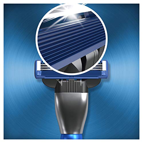 Gillette Mach3 Turbo 3D - Cuchillas de afeitar con tiras de humedad mejoradas, 12 cuchillas de repuesto