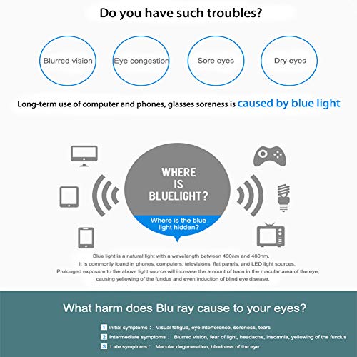Gimdumasa gafas ordenador gaming pc uv luz filtro proteccion azul mujer hombre para antifatiga GI799 (Rosado)
