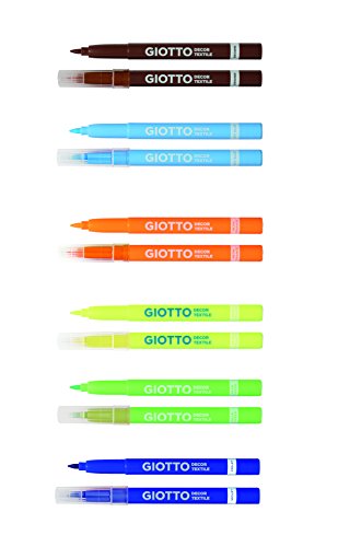 Giotto 494900 - Pack de 12 rotuladores decorativos para tejidos