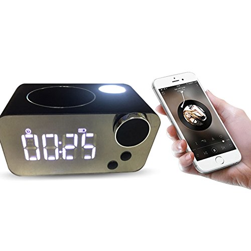 Global Brands Online Almizclado DY39 Smart Mirror LED Pantalla Alarm Reloj Wireless Bluetooth Altavoz con FM Radio Función