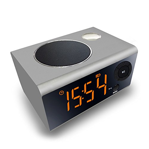 Global Brands Online Almizclado DY40 Smart Mirror LED Pantalla Alarm Reloj Night Light Bass Diaphragm Video Bluetooth Altavoz