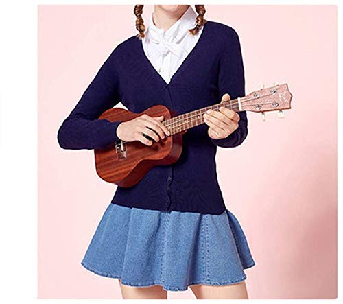 GO-SAMSARA Cardigan Cárdigan de Punto para Mujer, de Primavera, Simple y Liso, con Parte Inferior Recta, suéter de Moda para Mujer