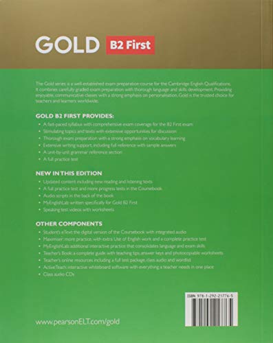 Gold First New Edition Coursebook and MyEnglishLab pack