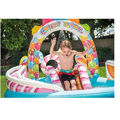 Golden_flower Piscina Inflable Cama Flotante Candy Paradise Tobogán Acuático Tobogán Piscina Infantil Uso en el Hogar Natación Ocean Ball Pool