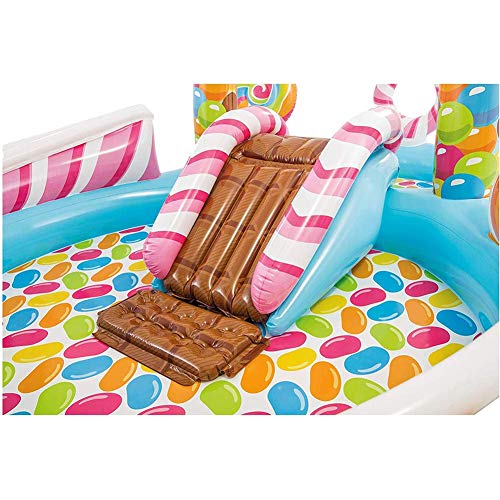 Golden_flower Piscina Inflable Cama Flotante Candy Paradise Tobogán Acuático Tobogán Piscina Infantil Uso en el Hogar Natación Ocean Ball Pool