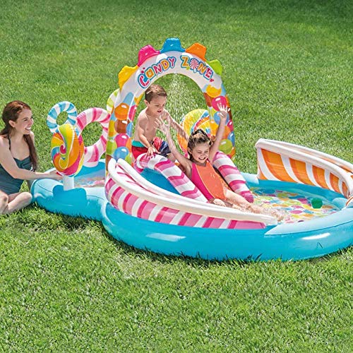 Golden_flower Piscina Inflable Cama Flotante Candy Paradise Tobogán Acuático Tobogán Piscina Infantil Uso en el Hogar Natación Ocean Ball Pool