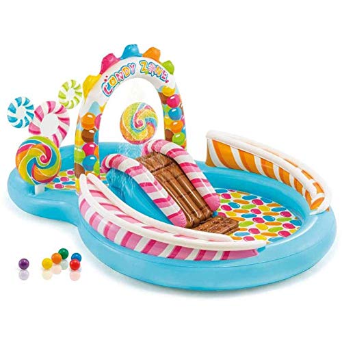 Golden_flower Piscina Inflable Cama Flotante Candy Paradise Tobogán Acuático Tobogán Piscina Infantil Uso en el Hogar Natación Ocean Ball Pool