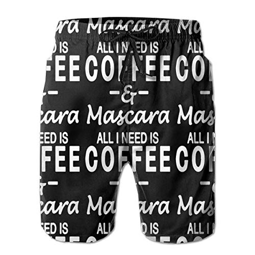 Gorgasy Todo lo Que Necesito Son Pantalones de Playa para Hombres y rímel Shorts de baño de Secado rápido 2XL