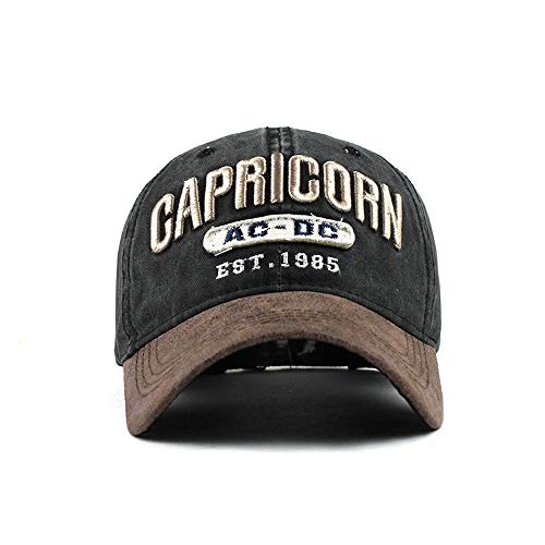 Gorra de béisbol para hombre Denim Streetwear mujer papá sombrero Snapback bordado hombre Cap Casual Gorra (F363 Black)