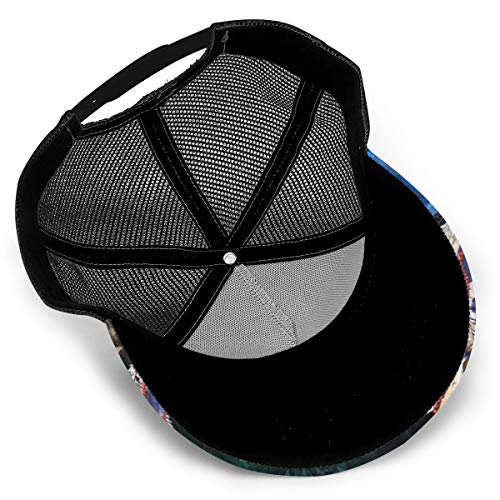 Gorra de béisbol unisex con diseño de la bandera de Águila calva americana para hombres y mujeres, niños y niñas, sombrero liso ajustable con impresión 3D para deportes al aire libre, color negro