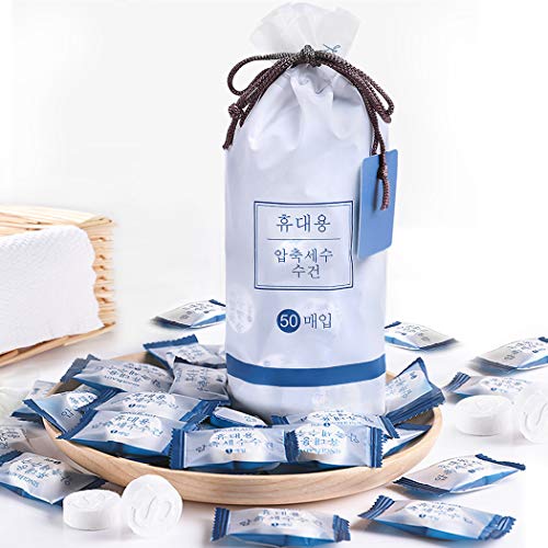 GothicBride - Toallas comprimidas, toallas comprimidas para camping, viajes, hogar, baño, salón de belleza (50 unidades)