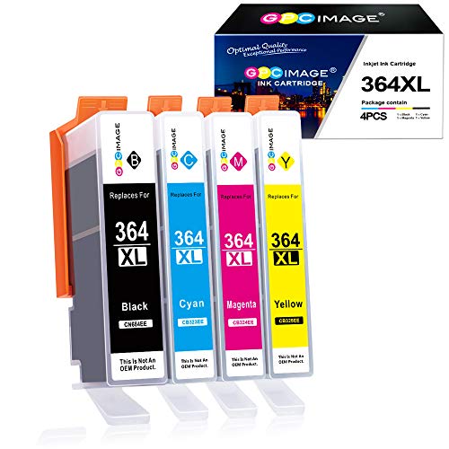 GPC Image Cartuchos de Tinta Compatible para HP 364 364XL (Negro/Cian/Magenta/Amarillo) para HP Deskjet 3070A, Photosmart 5510 5515 5520 5522 5524 6510 6520 6515 7510 7520 7515 B8550 B110c Impresora