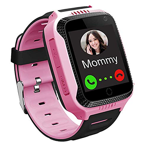 GPS LBS Tracker Smartwatch Niños - Reloj Inteligente Niña con SOS Cámara Juegos Despertador, Reloj Niña con Llamada, Reloj Inteligente Niños Compatible IOS Android, Smartwatch Niña Estudiante Escuela