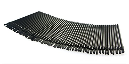 Gracelaza 100 Piezas Desechable Varitas de Brillo Pincel de Labios del Aplicador Kits de Maquillaje, Negro