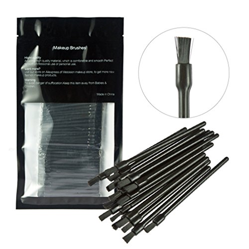 Gracelaza 100 Piezas Desechable Varitas de Brillo Pincel de Labios del Aplicador Kits de Maquillaje, Negro