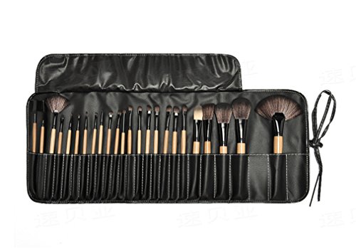 Gracelaza 24 Pcs brochas de maquillaje, 1 Esponja Fundación Puff + 15 Colores Corrector Camuflaje Paleta de Maquillaje Cosmética Crema