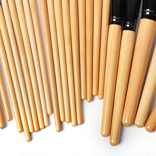 Gracelaza 24 Pcs brochas de maquillaje, 1 Esponja Fundación Puff + 15 Colores Corrector Camuflaje Paleta de Maquillaje Cosmética Crema