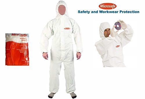 Grande MICROSAFE blanco 3 gato monos desechables para caldera tipo 5 y 6 certificado CE - 89/686/CEE