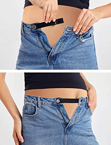Gratlin Cinturón de Maternidad Embarazada y Extensor de Cintura Sin Costura Negro L