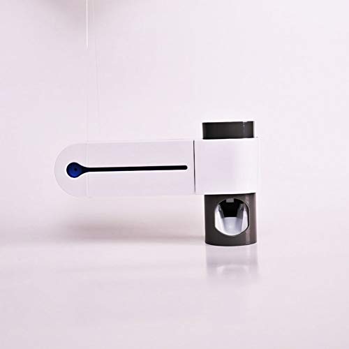 GreenAppoint Cepillo de dientes esterilizador UV, Cepillo de dientes desinfectante Holder, pasta de dientes automático dispensador, 5 Cepillo de dientes esterilizador del soporte con la etiqueta engom