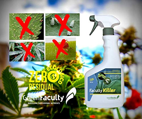 GreenFaculty Faculty Killer: Insecticida, Fungicida, Acaricida, Antiplagas Natural Ecológico Listo para Usar líquido 750 mL. Triple Acción. Cero Residuos