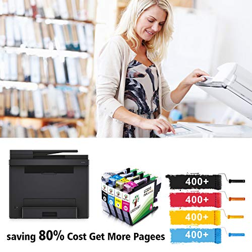 GREENSKY LC3213 LC-3213 Cartucho de Tinta de Repuesto Compatible con Brother MFC-J890DW MFC-J895DW MFC-J497DW DCP-J772DW J572DW J774DW 4 Paquete (1 Negro, 1 Cian, 1 Magenta, 1 Amarillo)