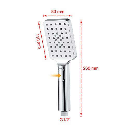 GRIFEMA G801 Alcachofa de ducha, Cromo/Plata