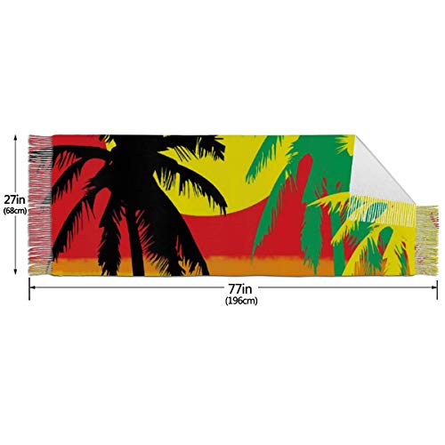 Grill Tree Island Sunset Borlas cálidas elegantes para mujer Bufanda suave Invierno Manta grande Abrigo Chal Regalo de Navidad para Madre Novia Hermana