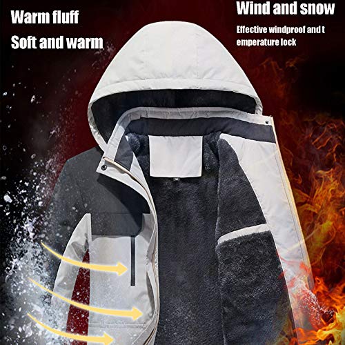 GTRR Chaquetas Al Aire Libre para Hombres Y Mujeres Abrigos Al Aire Libre para Parejas Ropa De Montañismo Cálida Impermeable A Prueba De Viento,Male Black m