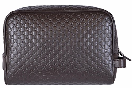 Gucci Mikro GG Guccissima - Neceser de piel para hombre, color marrón