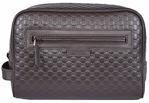 Gucci Mikro GG Guccissima - Neceser de piel para hombre, color marrón