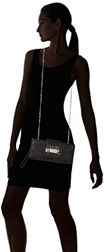 Guess - Jazzie, Bolso de mano Mujer, Negro (Black), 4.5x12x26 cm (W x H L)