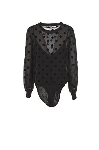 Guess LS Alicia Top Camiseta, Negro (Jet Black Jet Black), S para Mujer