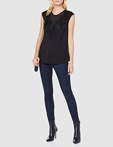 Guess SL Robyn Top Camiseta de Tirantes, Negro (Noir De Jais Jblk), Small para Mujer
