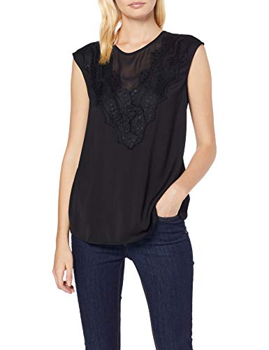 Guess SL Robyn Top Camiseta de Tirantes, Negro (Noir De Jais Jblk), Small para Mujer