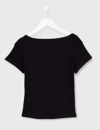 Guess SS Diana Top Camiseta, Negro, S para Mujer