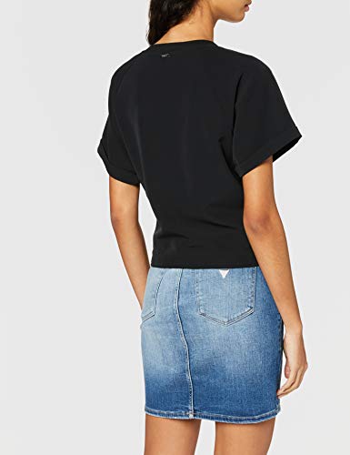 Guess SS Najat Top Camiseta, Negro, S para Mujer