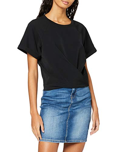 Guess SS Najat Top Camiseta, Negro, S para Mujer