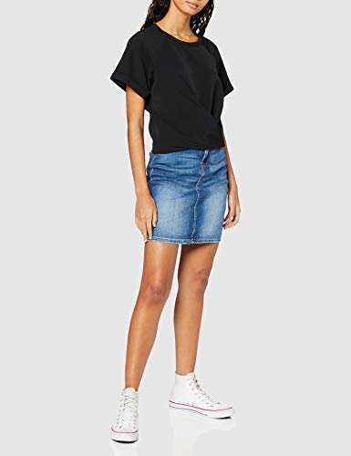 Guess SS Najat Top Camiseta, Negro, S para Mujer