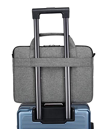 GUOCU Bolsa portátil Multifuncional para computadora portátil con Correa Ajustable para el Hombro, Correa de Equipaje y manijas supresibles，Rojo,14"(40X29.5X3cm)