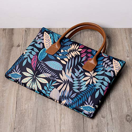 GUOCU Funda para computadoras portátiles - Bolsa portátil Multifuncional para computadora portátil con Correa de Equipaje y manijas supresibles，Azul,15.6"(38.5X26X4 cm)