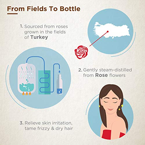 Gya Labs Bulgarian Rose Water Spray For Skin Care & Hair Care - Face Mist Spray To Moisturize Dry Skin - Hair Spray For Frizzy Hair - 100% Pure Unrefined Essential Oil Spray & Body Mist - 100ml