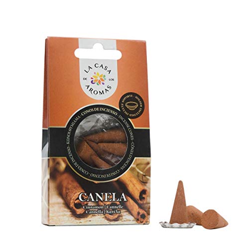 H HANSEL HOME Conos de Incienso de Aroma Canela 15 Unidades, Aproximadamente 30 Minutos un Solo Incienso de Cono | La casa de los Aromas