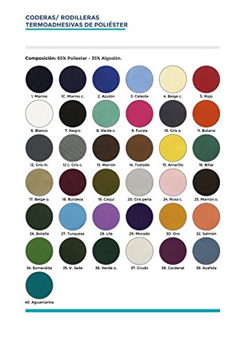Haberdashery Online 6 Rodilleras Color Crudo termoadhesivas de Plancha. Coderas para Proteger tu Ropa y reparación de Pantalones, Chaquetas, Jerseys, Camisas. 16 x 10 cm. RP37
